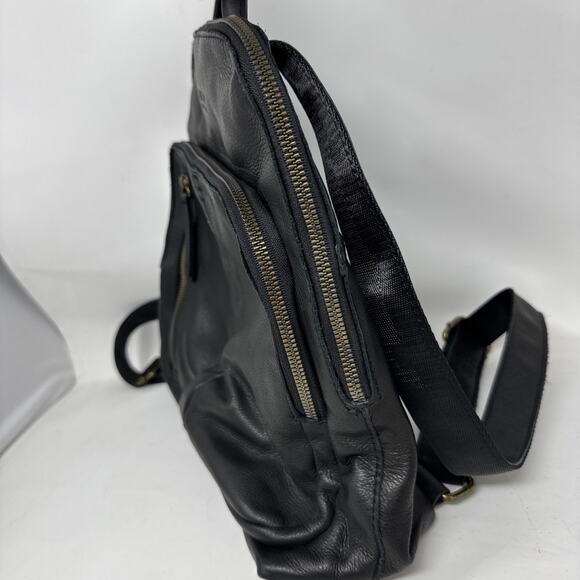 American Leather Co Black Cleveland Midsize Backpack